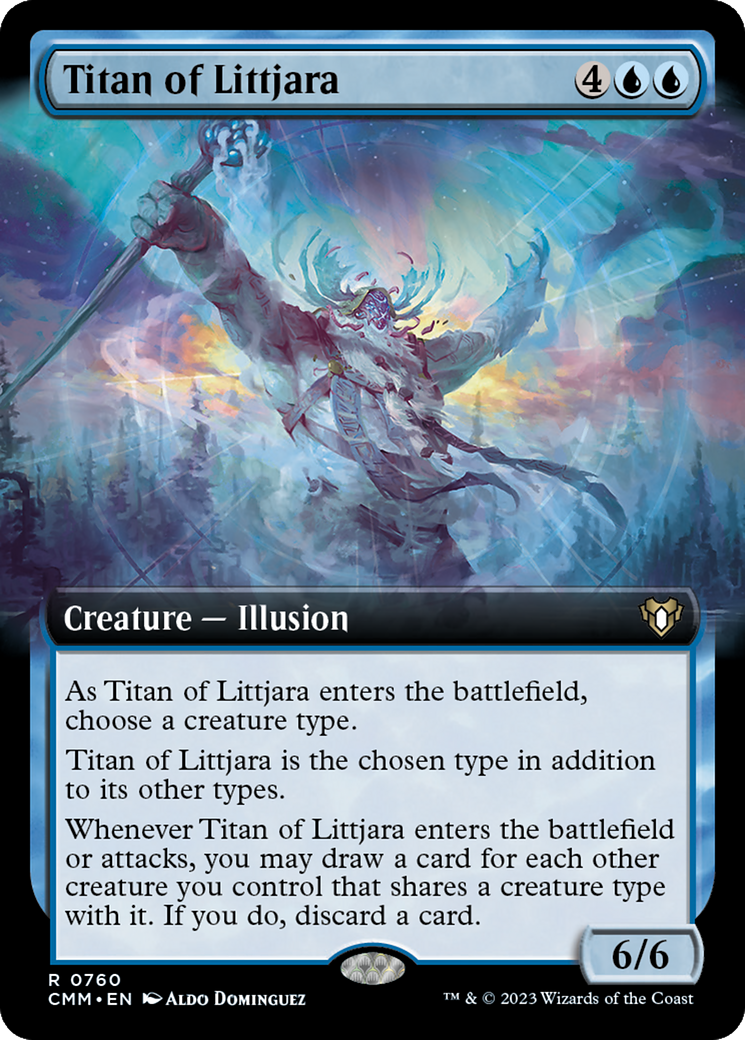 Titan of Littjara (Extended Art) [Commander Masters] [Foil]