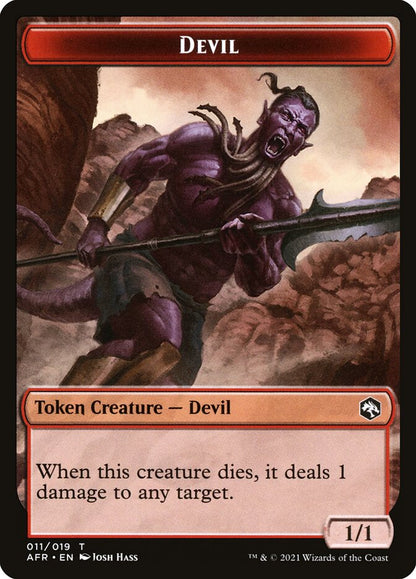 Devil // Boo Double-Sided Token [Dungeons & Dragons: Adventures in the Forgotten Realms Tokens] [Foil]