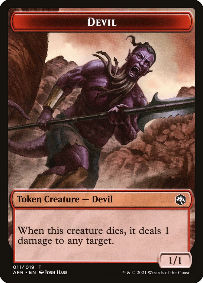 Devil // Vecna Double-Sided Token [Dungeons & Dragons: Adventures in the Forgotten Realms Tokens] [Foil]