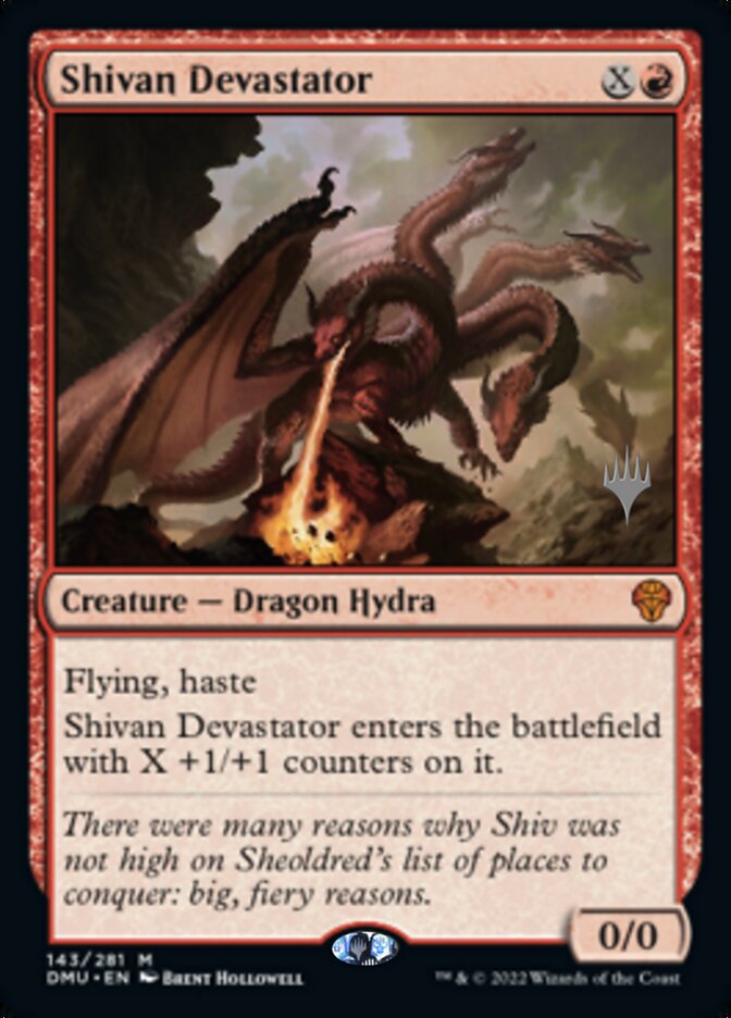 Shivan Devastator (Promo Pack) [Dominaria United Promos] [Foil]