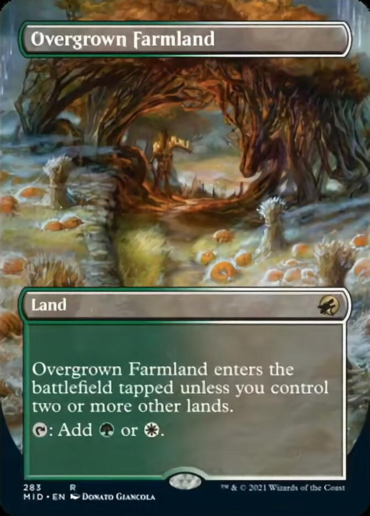 Overgrown Farmland (Borderless Alternate Art) [Innistrad: Midnight Hunt] [Foil]