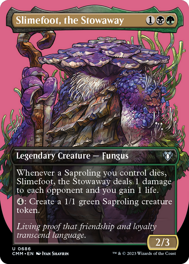 Slimefoot, the Stowaway (Borderless Profile) [Commander Masters] [Foil]