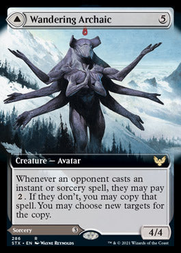 Wandering Archaic // Explore the Vastlands (Extended Art) [Strixhaven: School of Mages] [Foil]