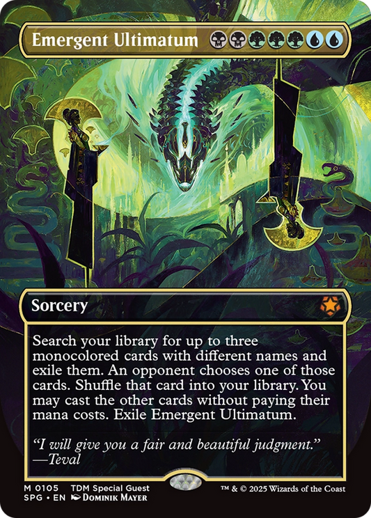 Emergent Ultimatum (Borderless) [Tarkir: Dragonstorm Special Guests] [Foil]