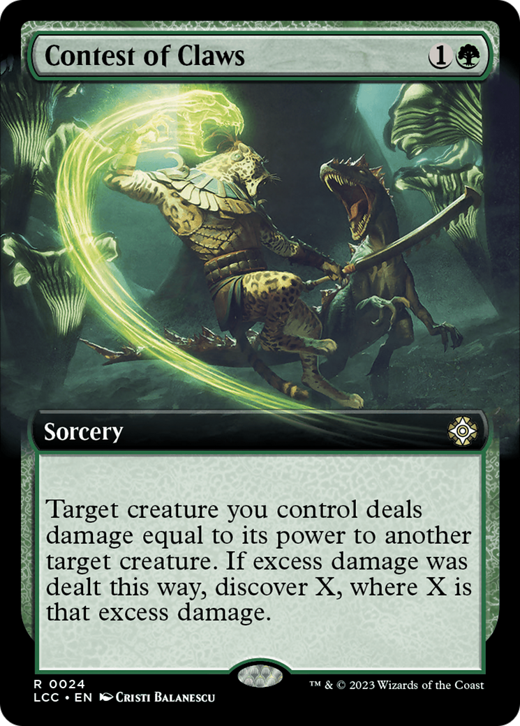 Contest of Claws (Extended Art) [The Lost Caverns of Ixalan Commander] [Foil]