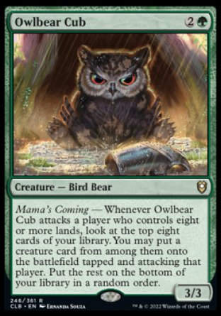Owlbear Cub [Commander Legends: Battle for Baldur's Gate] [Foil]