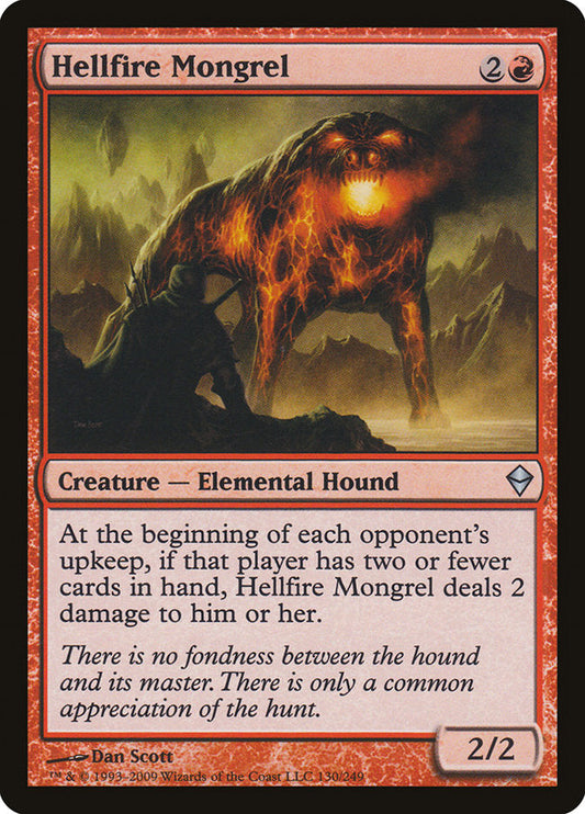 Hellfire Mongrel [Zendikar] [Foil]