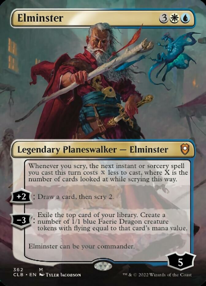 Elminster (Borderless) [Commander Legends: Battle for Baldur's Gate] [Foil]