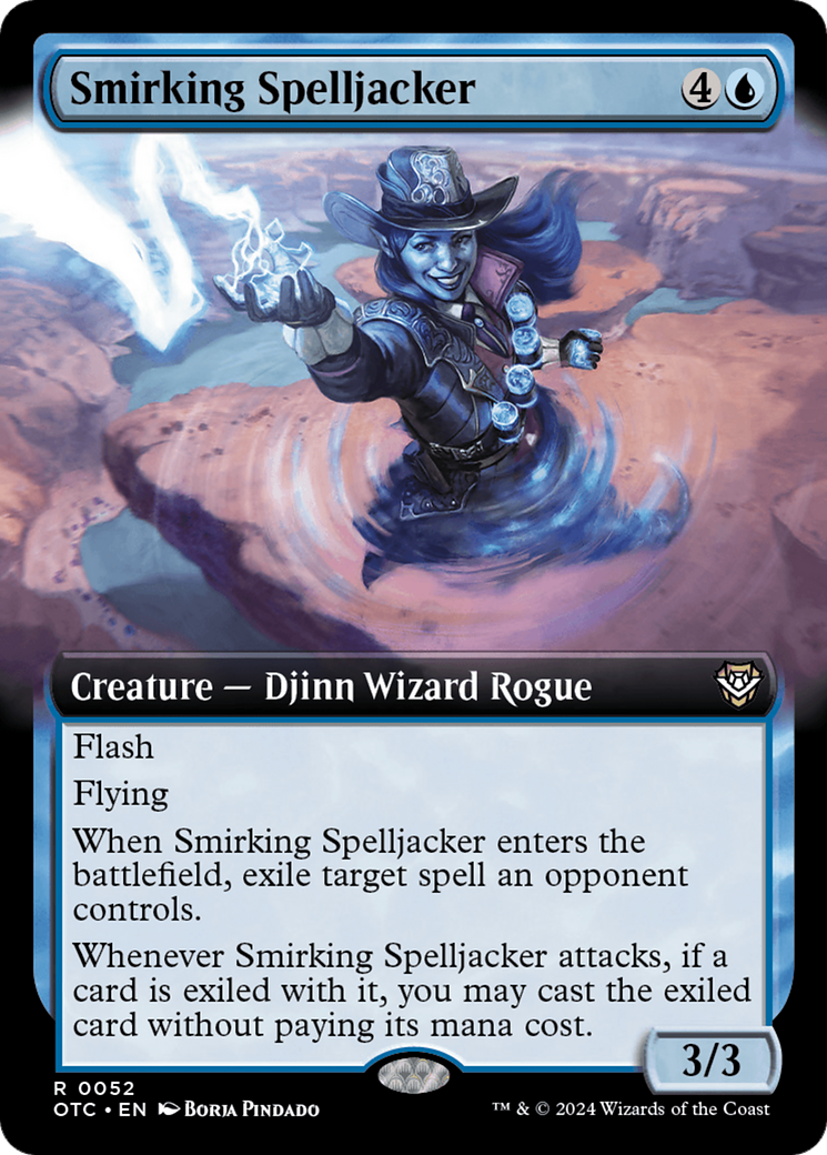 Smirking Spelljacker (Extended Art) [Outlaws of Thunder Junction Commander] [Foil]