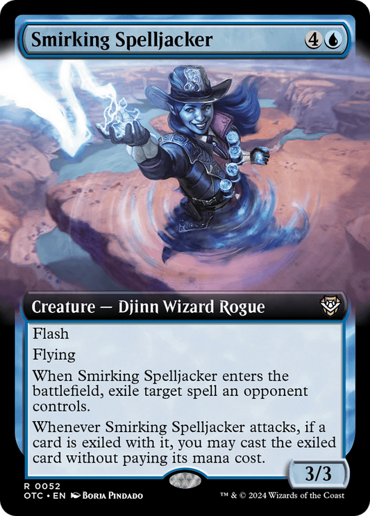 Smirking Spelljacker (Extended Art) [Outlaws of Thunder Junction Commander] [Foil]