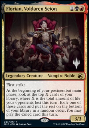 Florian, Voldaren Scion (Promo Pack) [Innistrad: Midnight Hunt Promos] [Foil]