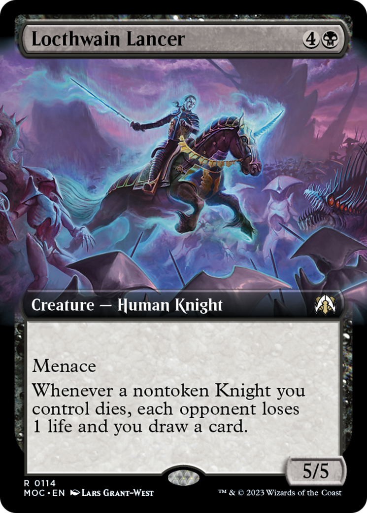 Locthwain Lancer (Extended Art) [March of the Machine Commander] [Foil]