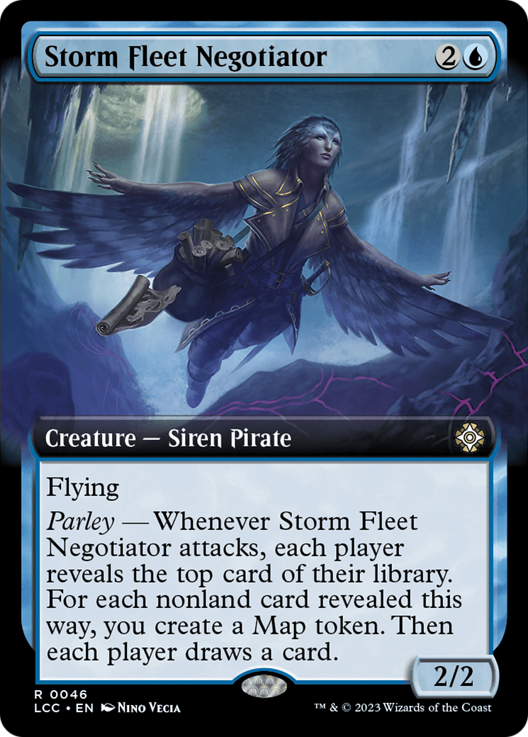 Storm Fleet Negotiator (Extended Art) [The Lost Caverns of Ixalan Commander] [Foil]