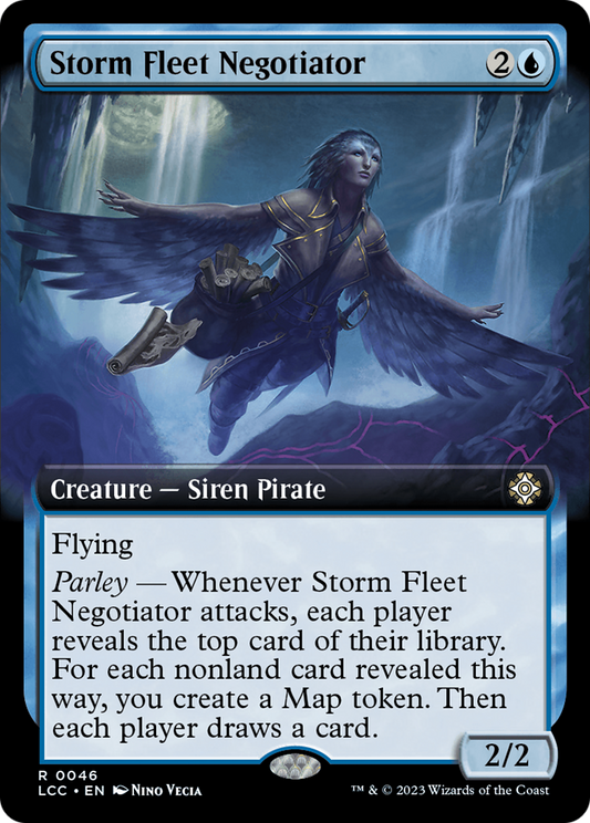 Storm Fleet Negotiator (Extended Art) [The Lost Caverns of Ixalan Commander] [Foil]