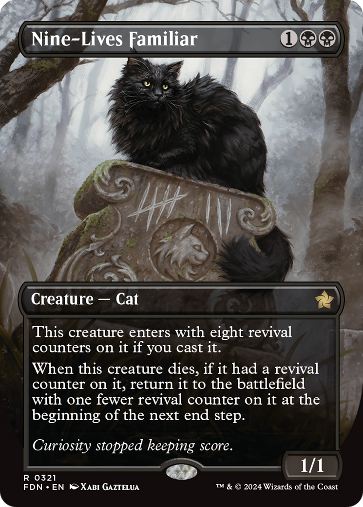 Nine-Lives Familiar (Borderless) [Foundations] [Foil]