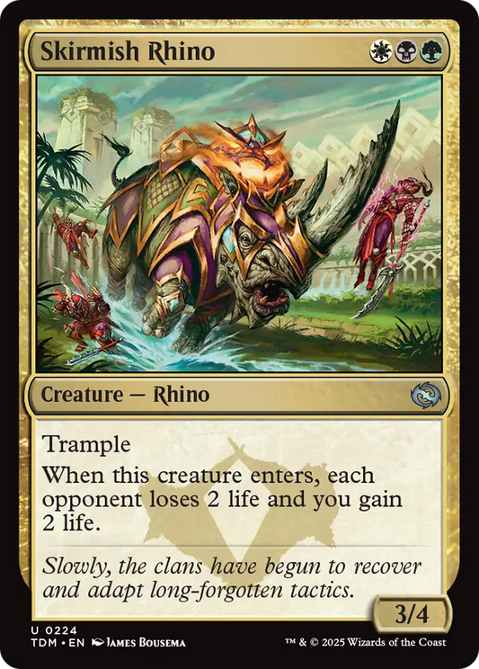 Skirmish Rhino (224) [Tarkir: Dragonstorm] [Foil]
