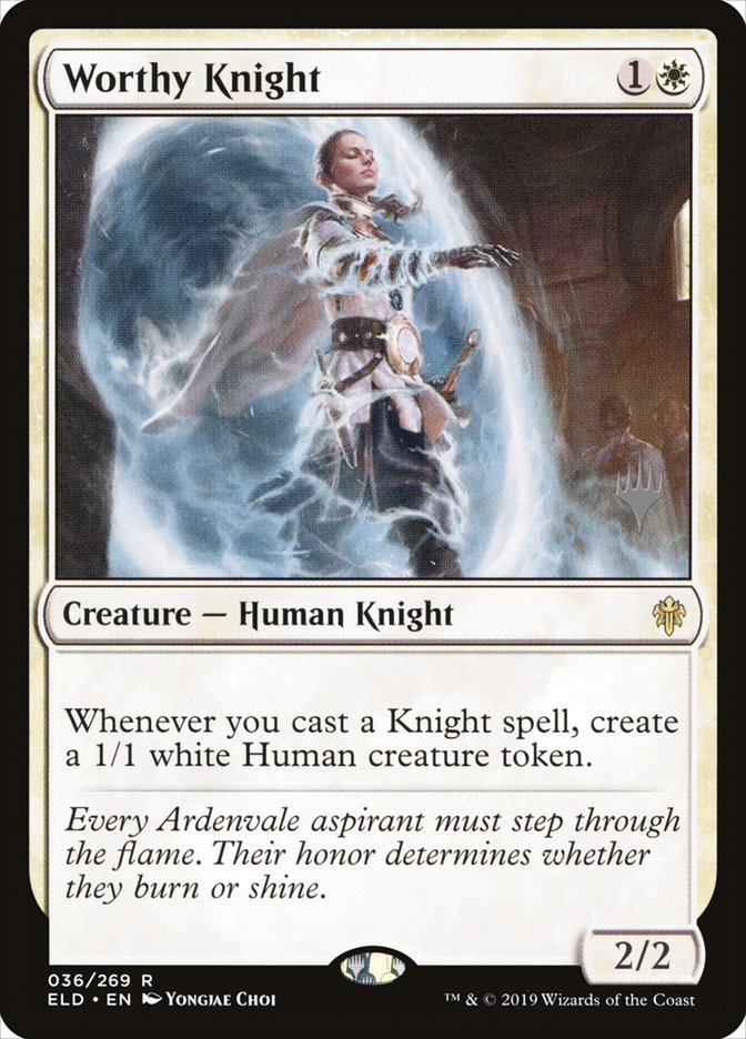 Worthy Knight (Promo Pack) [Throne of Eldraine Promos] [Foil]