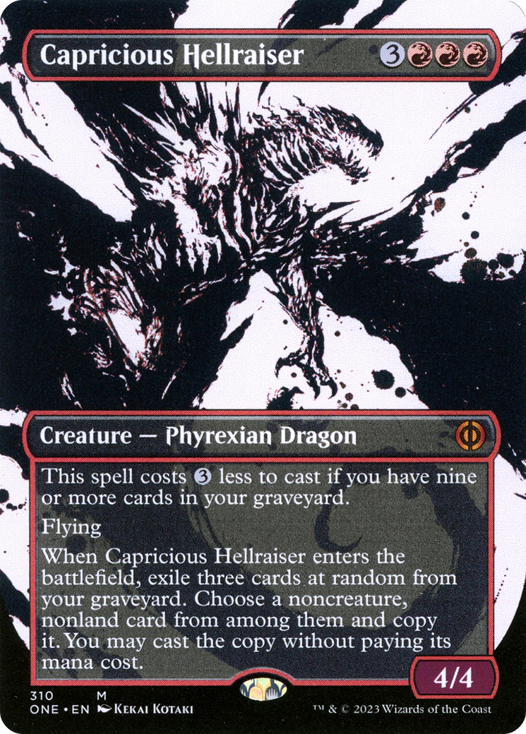Capricious Hellraiser (Borderless Ichor) [Phyrexia: All Will Be One] [Foil]