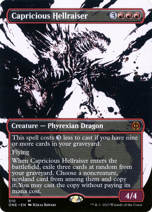 Capricious Hellraiser (Borderless Ichor) [Phyrexia: All Will Be One] [Foil]