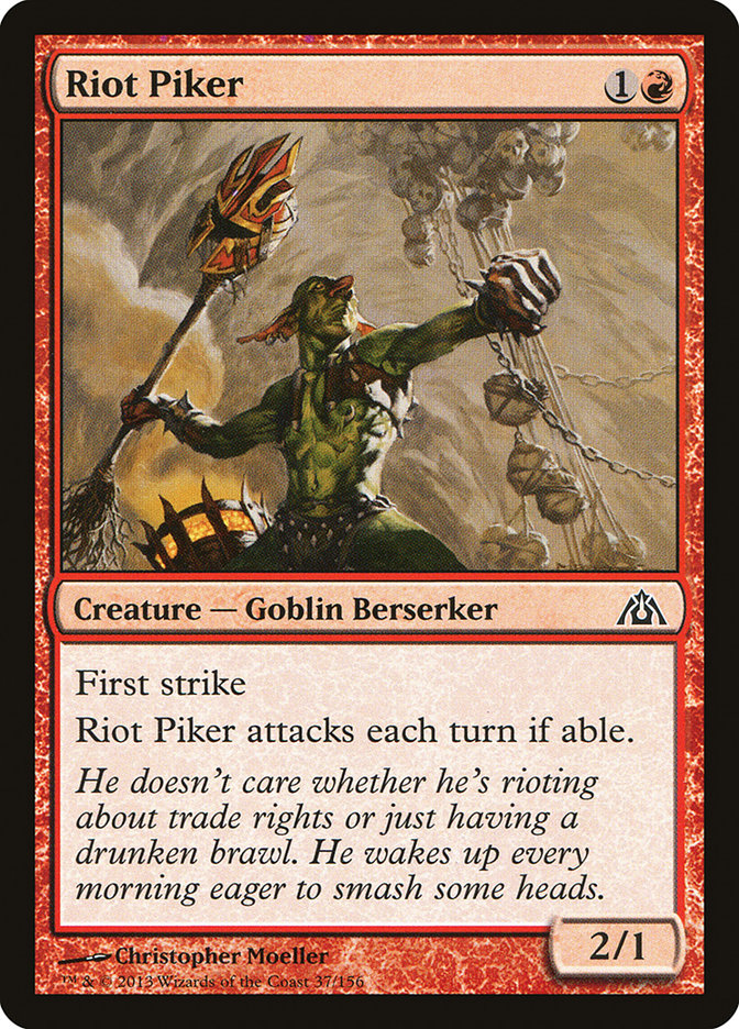 Riot Piker [Dragon's Maze] [Foil]