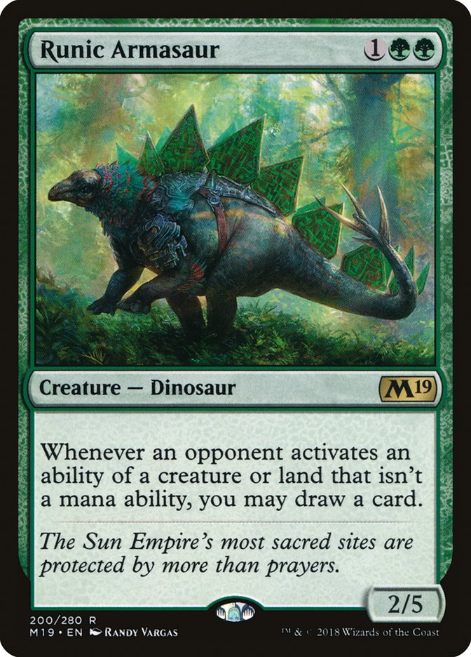 Runic Armasaur [Core Set 2019] [Foil]