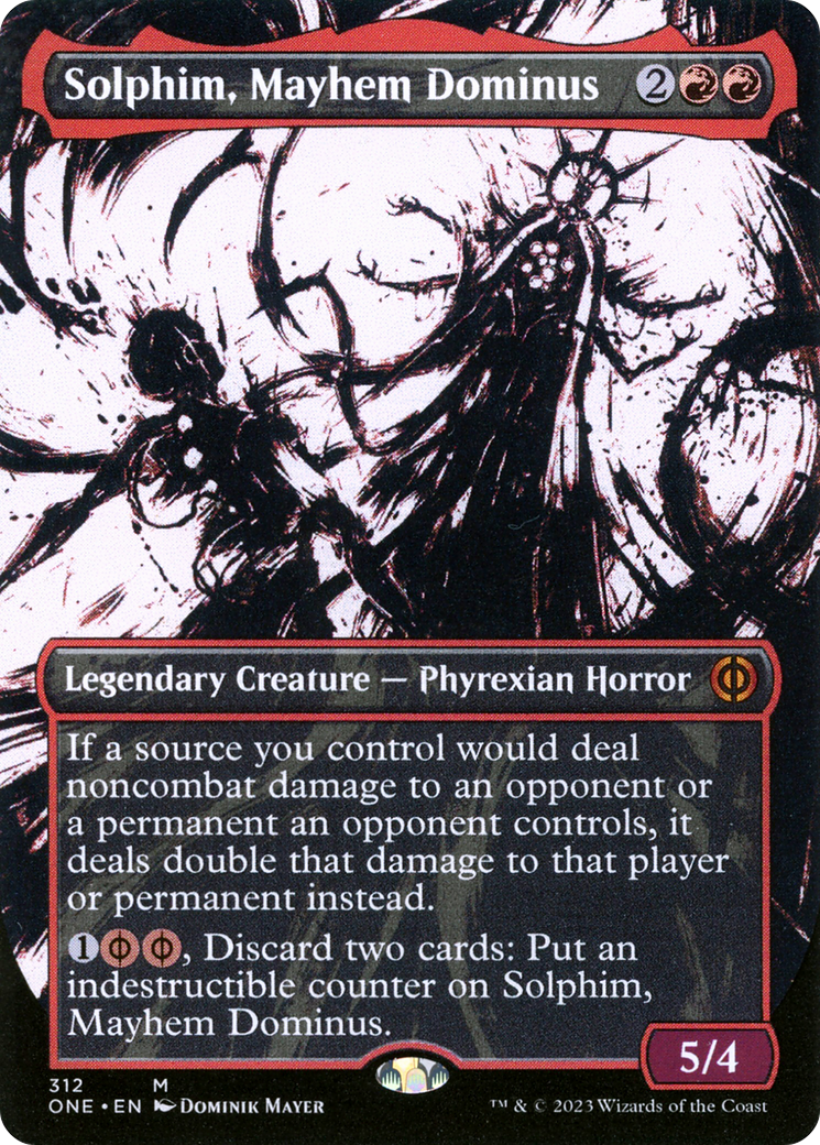Solphim, Mayhem Dominus (Borderless Ichor) [Phyrexia: All Will Be One] [Foil]