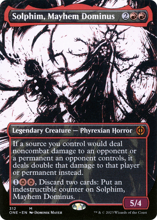 Solphim, Mayhem Dominus (Borderless Ichor) [Phyrexia: All Will Be One] [Foil]
