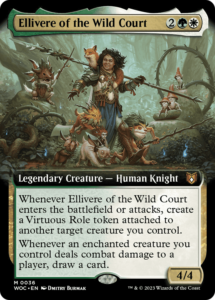 Ellivere of the Wild Court (Extended Art) [Wilds of Eldraine Commander] [Foil]