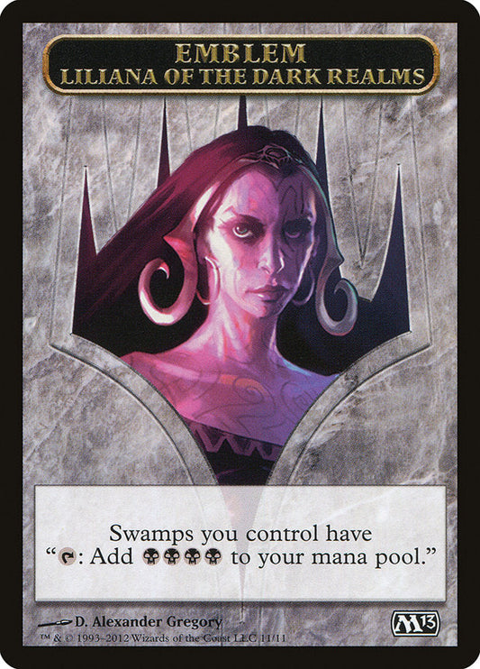 Liliana of the Dark Realms Emblem [Core Set 2013 Tokens]