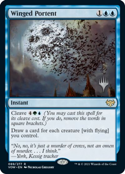 Winged Portent (Promo Pack) [Innistrad: Crimson Vow Promos] [Foil]