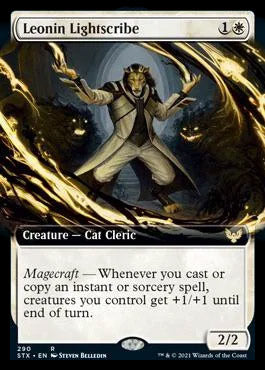 Leonin Lightscribe (Extended Art) [Strixhaven: School of Mages] [Foil]