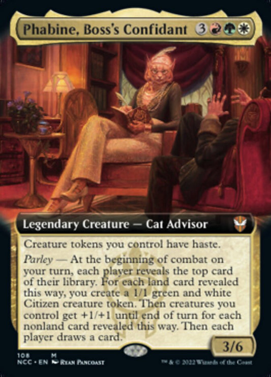 Phabine, Boss's Confidant (Extended Art) [Streets of New Capenna Commander] [Foil]