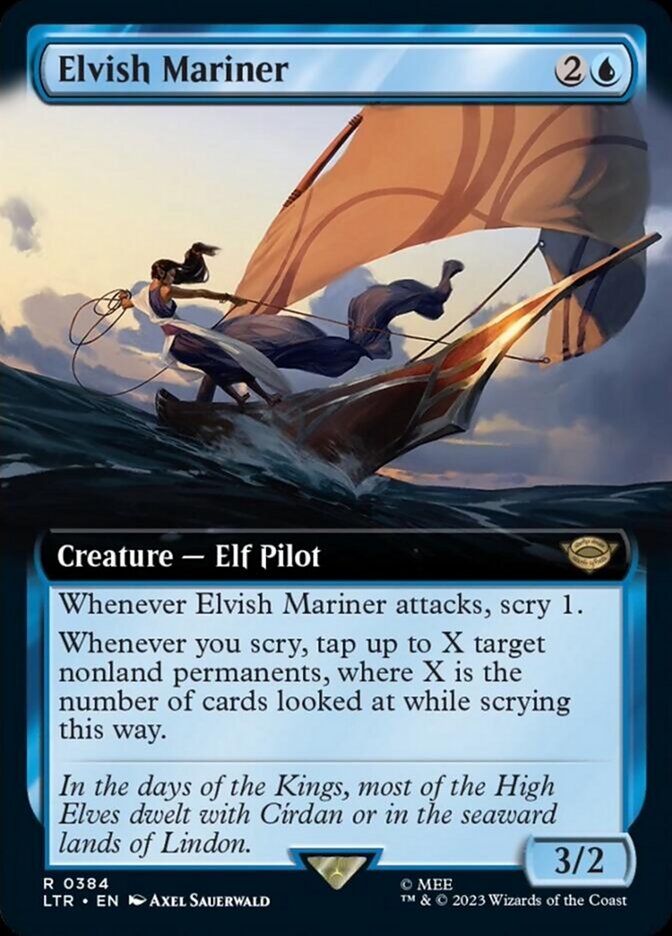 Elvish Mariner (Extended Art) [The Lord of the Rings: Tales of Middle-Earth] [Foil]