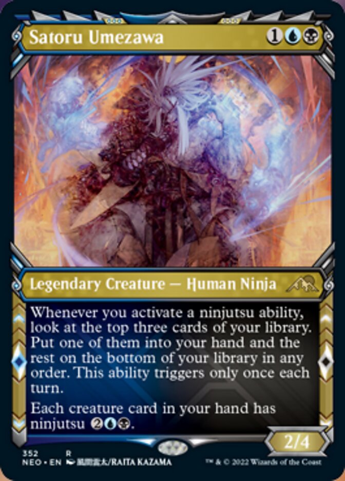 Satoru Umezawa (Showcase Ninja) [Kamigawa: Neon Dynasty] [Foil]