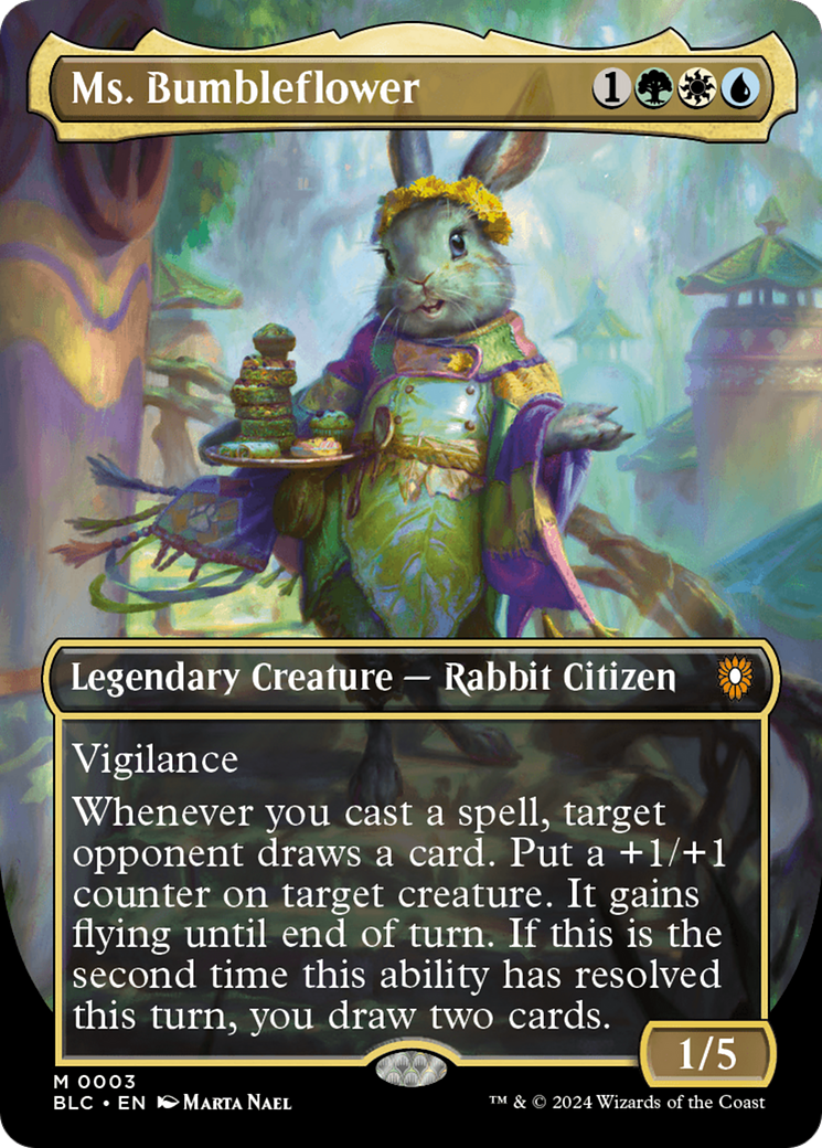Ms. Bumbleflower (Borderless) [Bloomburrow Commander] [Foil]