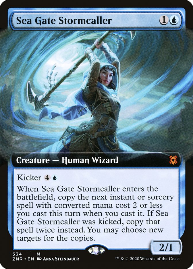 Sea Gate Stormcaller (Extended Art) [Zendikar Rising] [Foil]