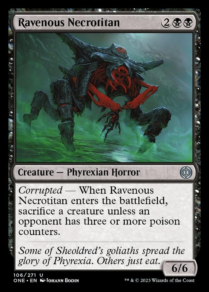Ravenous Necrotitan [Phyrexia: All Will Be One] [Foil]