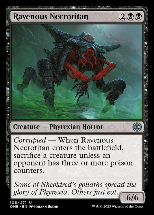 Ravenous Necrotitan [Phyrexia: All Will Be One] [Foil]