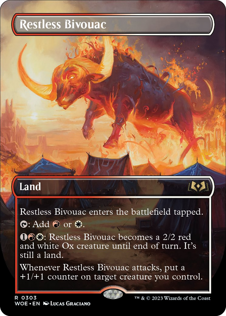 Restless Bivouac (Borderless Alternate Art) [Wilds of Eldraine] [Foil]