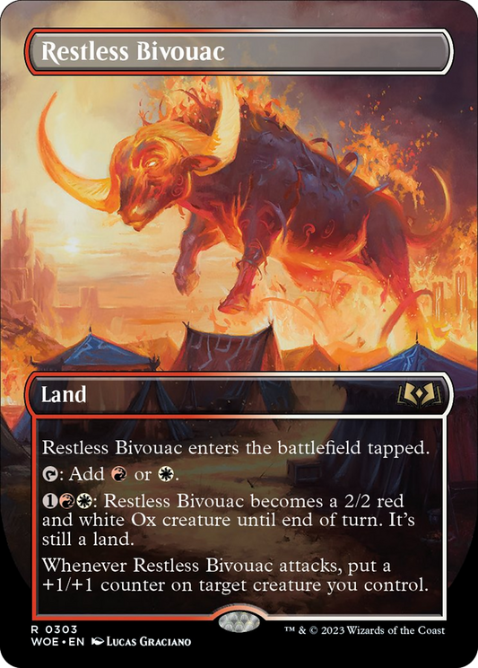 Restless Bivouac (Borderless Alternate Art) [Wilds of Eldraine] [Foil]