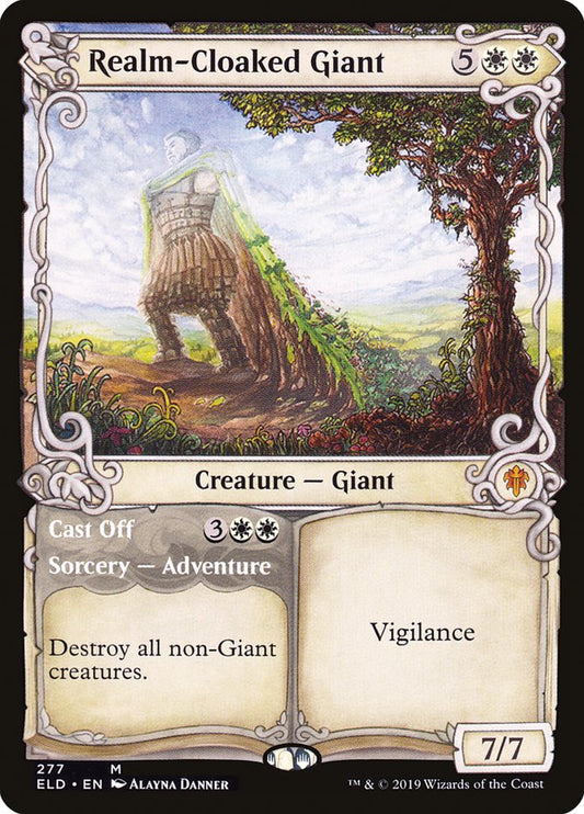 Realm-Cloaked Giant // Cast Off (Showcase) [Throne of Eldraine] [Foil]
