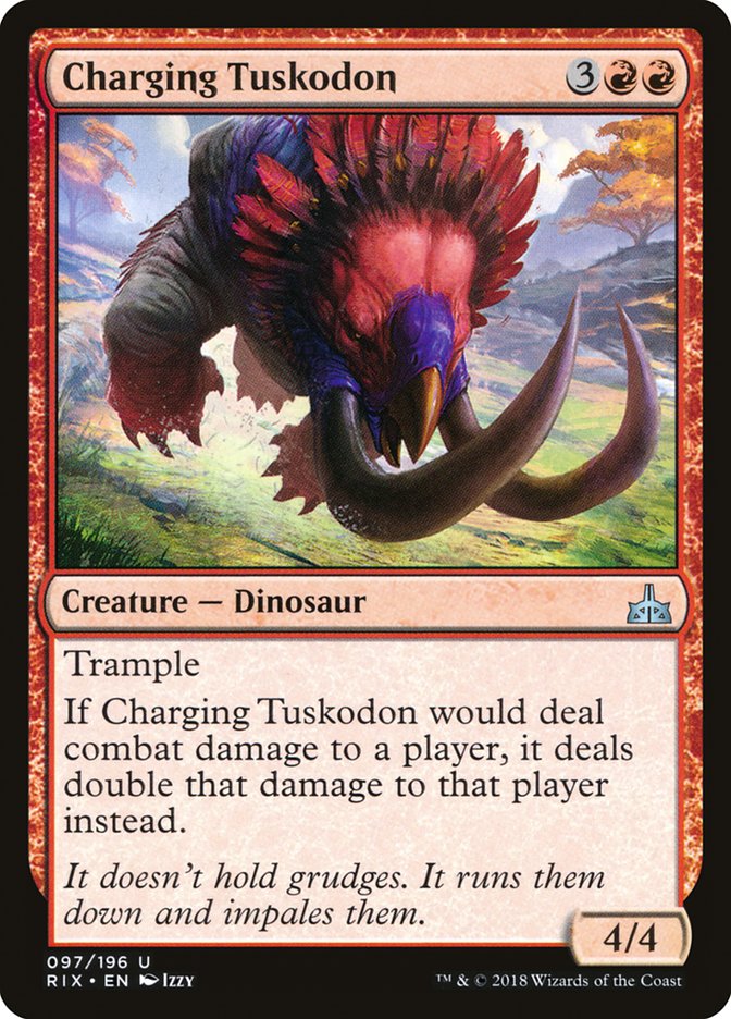 Charging Tuskodon [Rivals of Ixalan] [Foil]