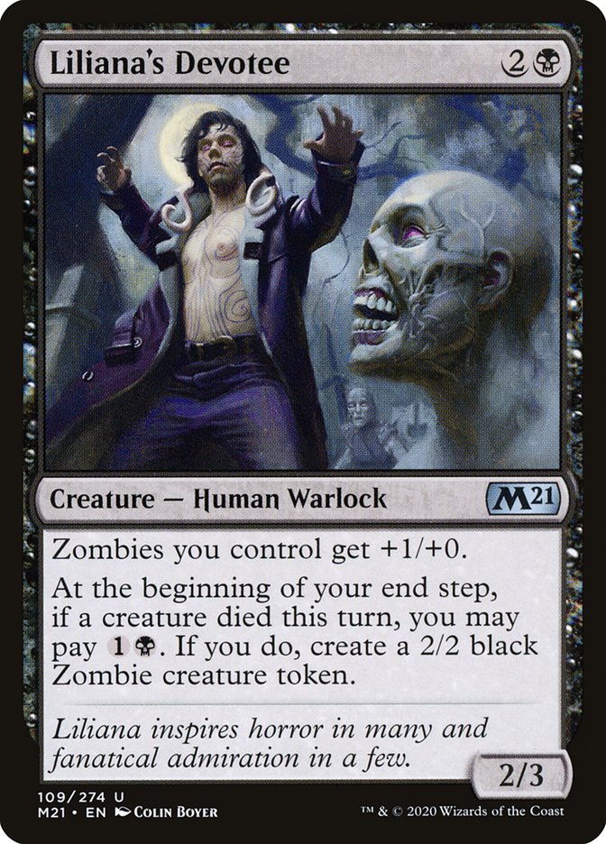 Liliana's Devotee [Core Set 2021] [Foil]