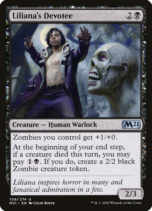Liliana's Devotee [Core Set 2021] [Foil]