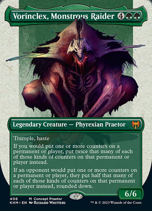 Vorinclex, Monstrous Raider (Borderless Concept Praetors) [Phyrexia: All Will Be One] [Foil]