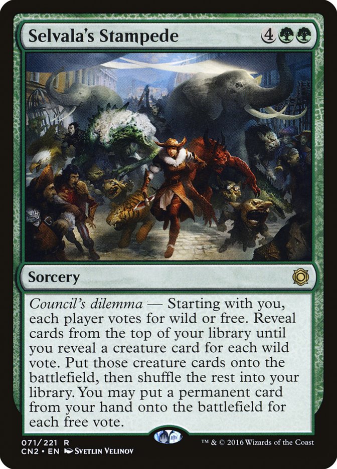 Selvala's Stampede [Conspiracy: Take the Crown] [Foil]