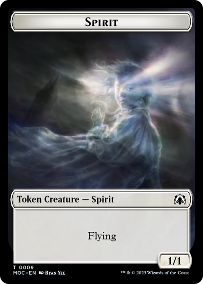 Spirt (9) // Treasure Double-Sided Token [March of the Machine Commander Tokens] [Foil]