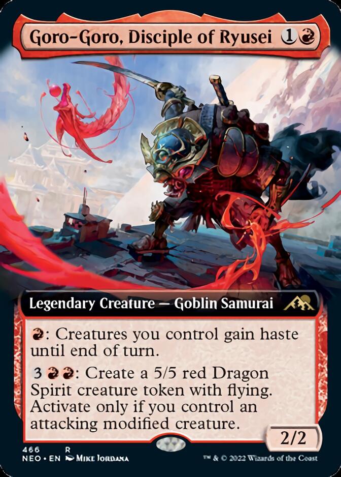 Goro-Goro, Disciple of Ryusei (Extended Art) [Kamigawa: Neon Dynasty] [Foil]