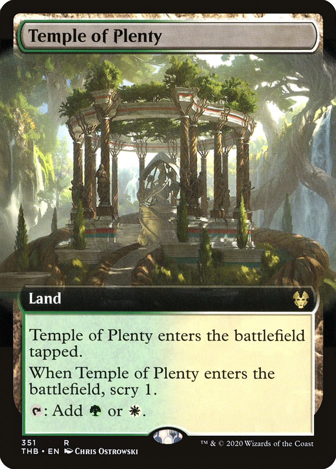 Temple of Plenty (Extended Art) [Theros Beyond Death] [Foil]