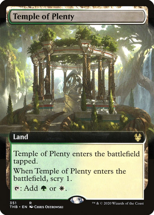 Temple of Plenty (Extended Art) [Theros Beyond Death] [Foil]